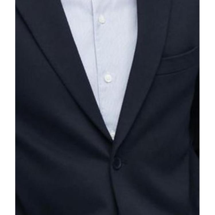 Uniqlo Однотонный повседневный костюм Мужские костюмы Темно-синий 449621-69