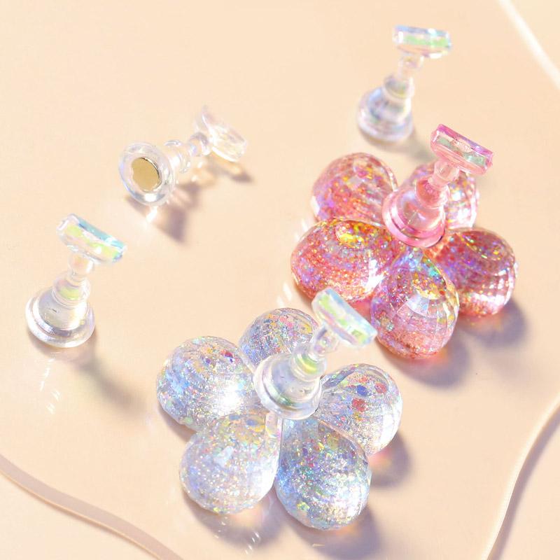 Магнитный держатель Aurora Tips For Nails Flower Design Nails Accessories Tools Display Practice Training Nail Stand Manicure