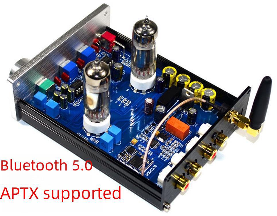 Ламповый предусилитель 6J5 с Bluetooth 4.2/5.0 APTX, регулировкой высоких и низких частот.