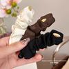 Korean Elegant Solid Fold Satin Banana Hair Clip For Women Girls Sweet Hair Ornament Hairpin Barrette Hair Accessories