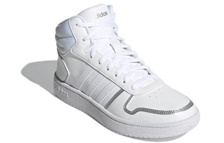 Adidas Wmns Hoops 2.0 Mid 'White Silver Metallic' FY6023