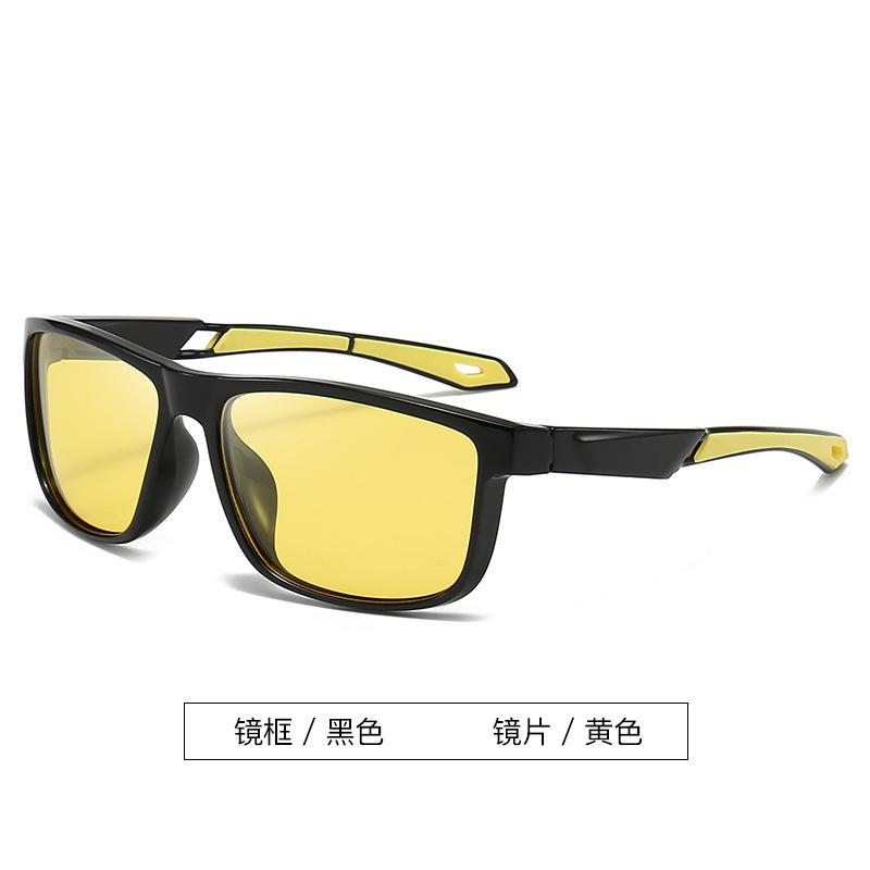 Поляризованные солнцезащитные очки для активного отдыха, мужские спортивные светочувствительные солнцезащитные очки с функцией изменения цвета, квадратная оправа для велоспорта 3235