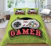 3D Game Handle Pattern Luxury Home Bedding Set Full Size Quilt Cover and Pillowcase for Boys and Men Game Lovers Room Bedroom Bedding