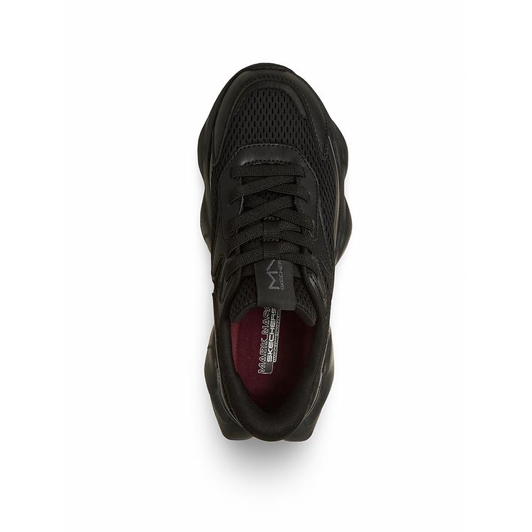 Skechers Сетчатые кожаные кроссовки для улицы, удобные, на шнуровке, с круглым носком, амортизирующие, дышащие, папины кроссовки, женские кроссовки 191943-BBK