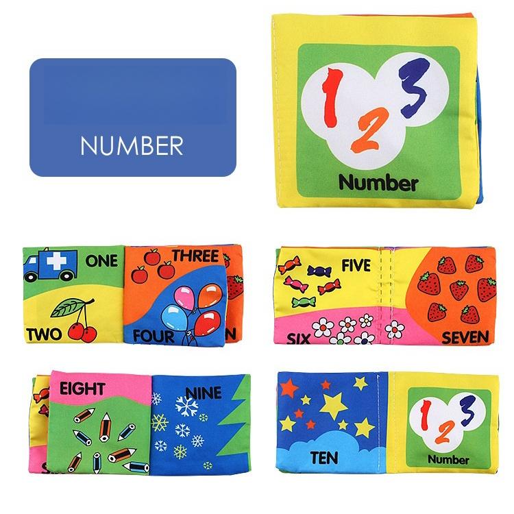 Soft Cloth Baby Book Toy Colorful Fabric Baby Learning Book Early Educational Toy Gift for Babies
