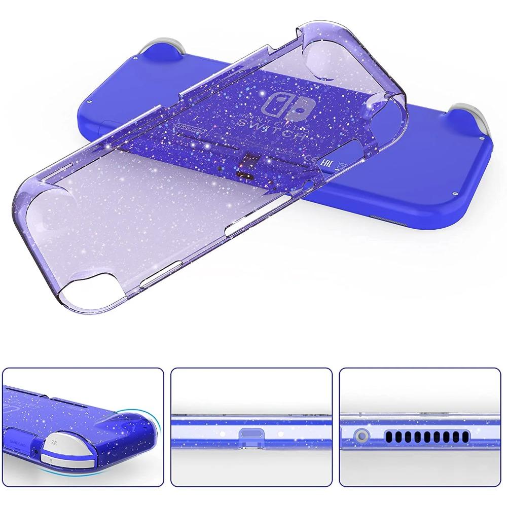 Чехол Switch Lite с мягким блестящим защитным чехлом из термополиуретана, игровая карта, 6 колпачков для большого пальца для Nintendo Switch Lite, комплект аксессуаров