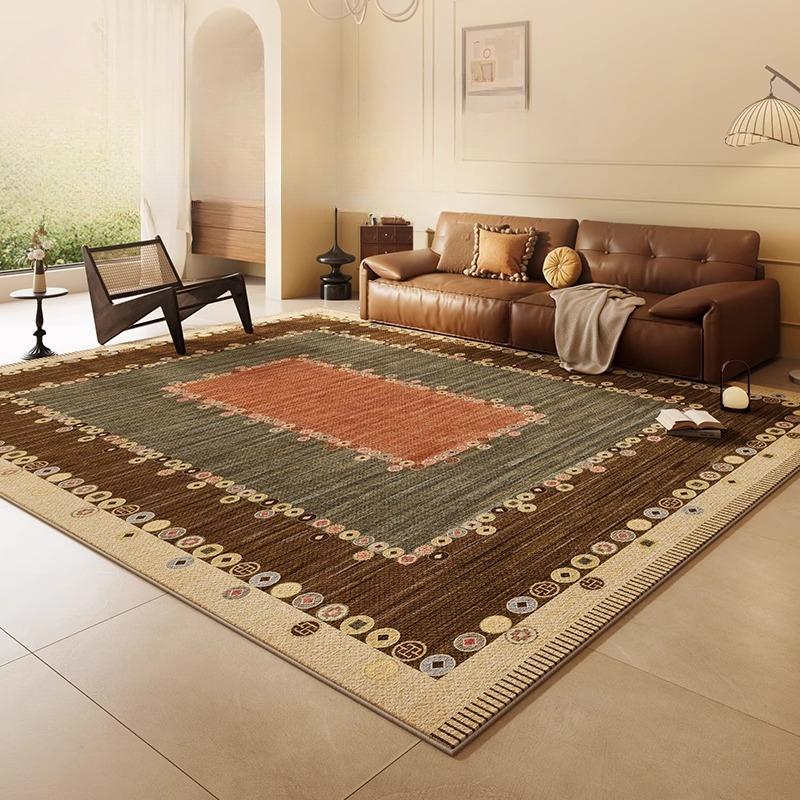 Moroccan Style Rugs for Bedroom Large Area Living Room Decoration Green Carpet Fluffy Soft Lounger Floor Mat Thick Washable Rug