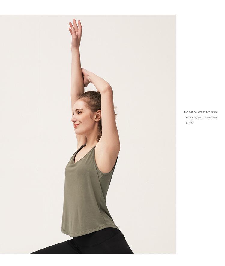 Женская U-образная майка с открытой спиной: Дышащий жилет для йоги и бега