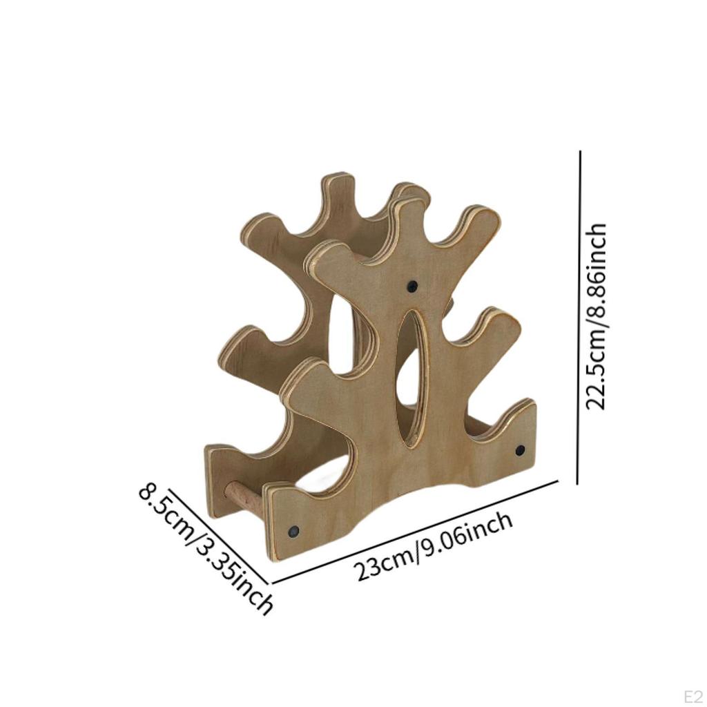 Стойка для гантелей 3 яруса Устойчивый деревянный держатель для весов А-образная рама для тренировок тяжелой атлетики силы