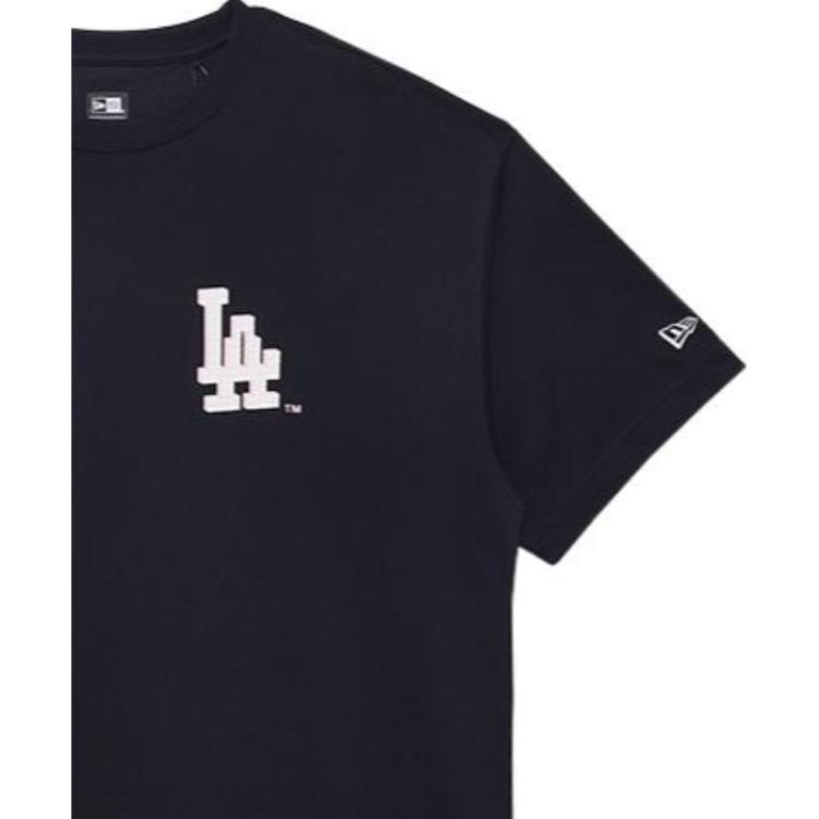 New Era FW23 Серия цифровых игроков MLB Los Angeles Dodgers Мультяшный игровой принт Футболка с коротким рукавом Унисекс Футболка Черный 14112254