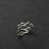 Fashion Punk Irregular Thorns Couple Rings Retro Hip-hop Personality Adjustable Finger Ring for Men Women Lovers Jewelry Gifts