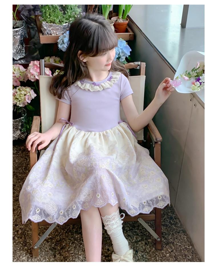 Girls' dress 2026 summer super western-style little girl, internet celebrity, middle-aged princess, chiffon dress, fluffy chiffon dress