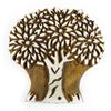 Wooden Stamp Printing Block Textile Stamp Tree Block Print Hand Carved Brown