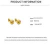 Marka French Small Gold Ball Stud Earrings: 18k Gold-Plated Titanium Steel Jewelry for Women