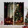 Рождественские 3D шторы, идеально подходящие для использования в качестве оконных портьер и ламбрекенов. Они идеально подходят для рождественского домашнего декора и украшений