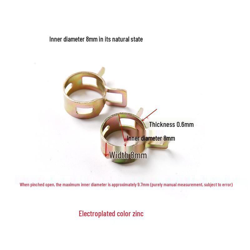 Эластичный стальной хомут с резиновой накладкой и пружинным зажимом