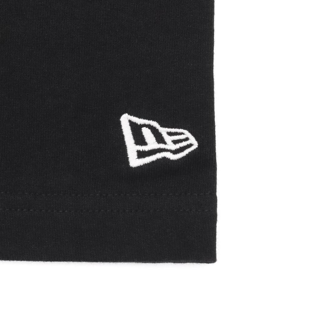 New Era ONSPOTZ Exclusive Oversized Cotton Pocket Tee with Mini Brand Size Size Logo, Black, L, S/S