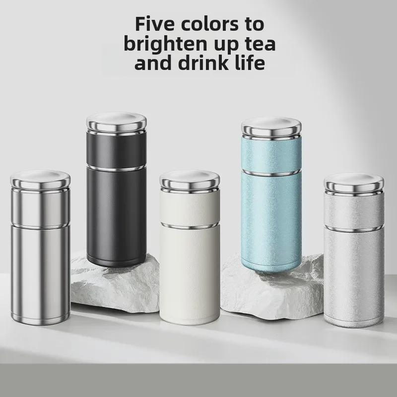 Компактная термокружка для заваривания чая из нержавеющей стали 316 - портативная конструкция с разделением воды для мужчин и женщин, идеальный подарок