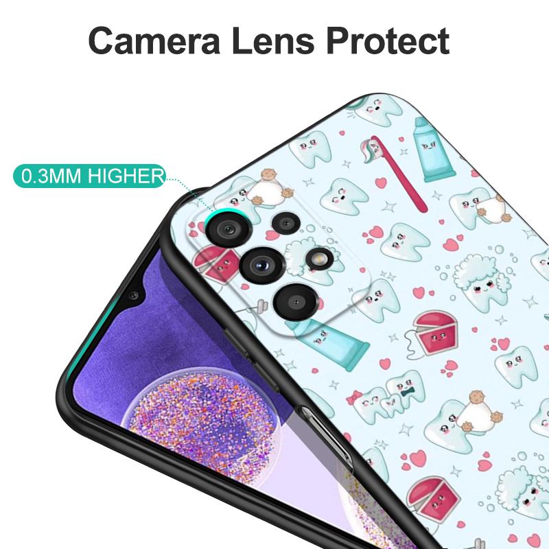 Black tpu Case For Xiaomi Redmi 9T Note 9T Note 10 8 8T 7 5G 4G Pro 10S Dentist tooth pattern