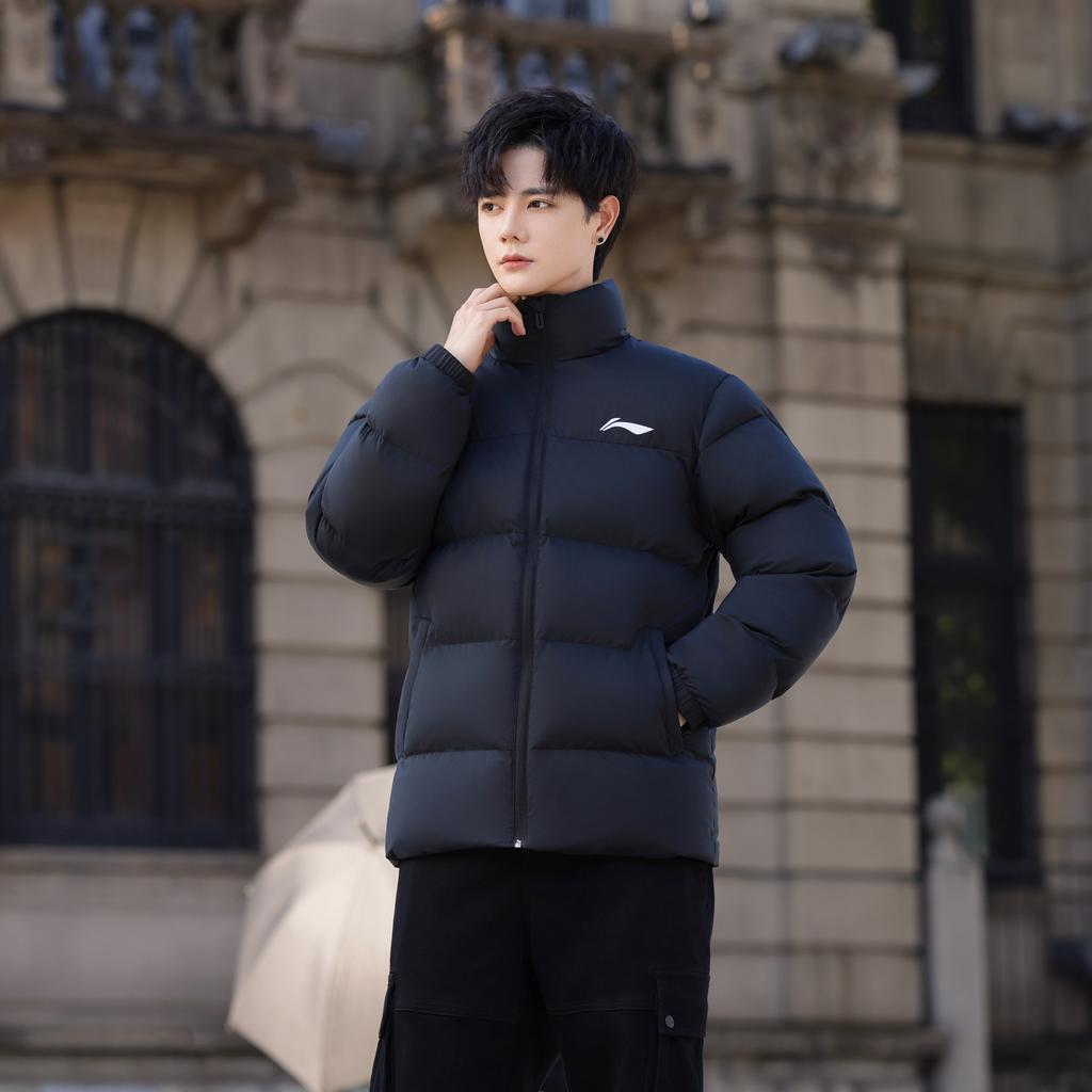 Li Ning Table Tennis Series Warm Stand Collar Comfortable Versatile Long Sleeve Cotton Jacket Unisex Jacket AJMV299-1