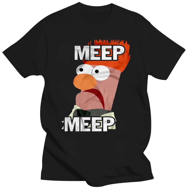 2023 Новая забавная футболка унисекс, модная футболка Meep Meep The Muppet Show и женская футболка с мензуркой