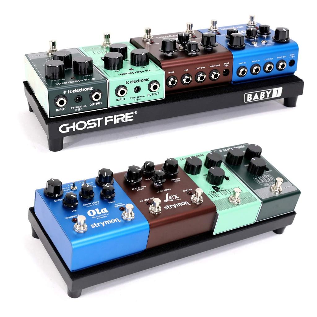 GHOSTFIRE Guitar Effector Board Pedal Board Aluminum Alloy Velcro Fastener with Carrying Bag V Series Ultra-lightweight (V-Baby1(35x14cm))