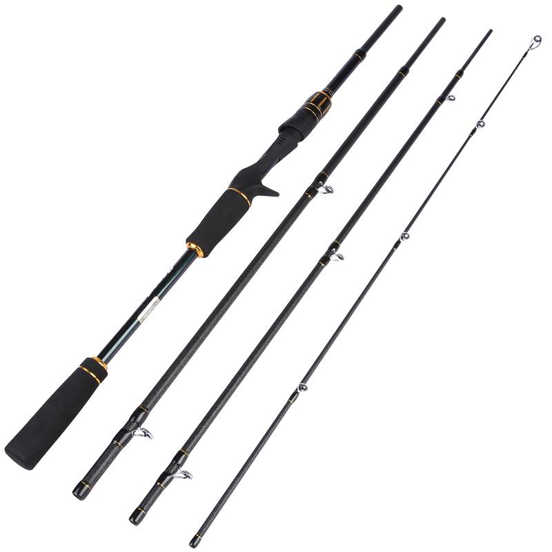 Fishing Rod Baitcasting Fishing Pole Protable Ultra- Lightweight for Big Fish Freshwater Saltwater