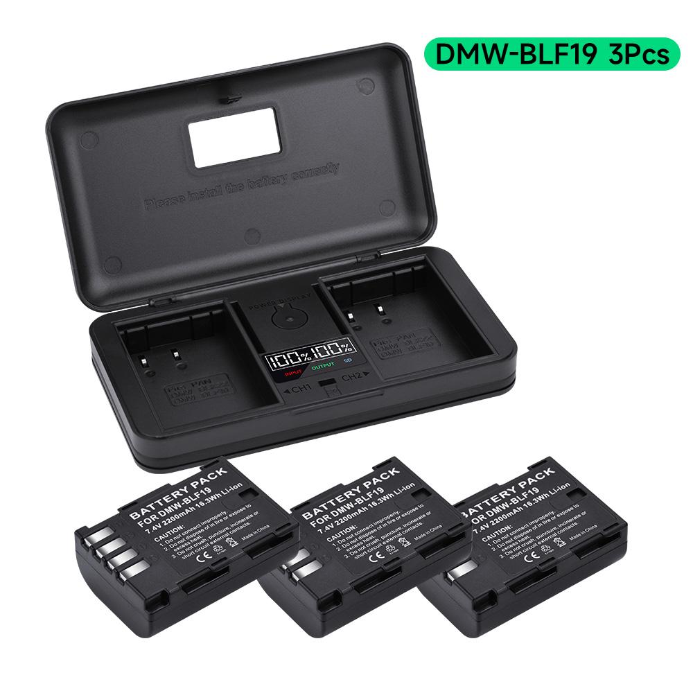 DMW BLF19 DMW-BLF19E dmw blf19 Батарея для камеры BLF19 BLF19E + коробка для хранения ЖК-дисплея с двойным зарядным устройством для Panasonic Lumix GH3 GH4 GH5 G9GK