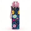 1PC Bright Multicolor Daisy Floral Print 750ml Color Plastic Sports Water Bottle Leakproof Flip Straw Lid Suitable for Sports Office Home Use