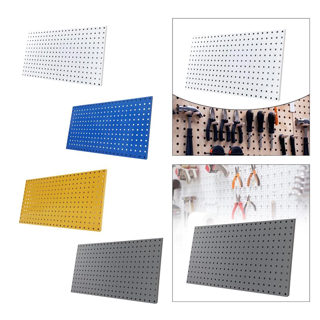 Настенный органайзер Pegboard, настенная панель Pegboard, металлическая, экономящая пространство, универсальная, 35,43 дюйма x 17,72 дюйма, организация гаража для мастерской