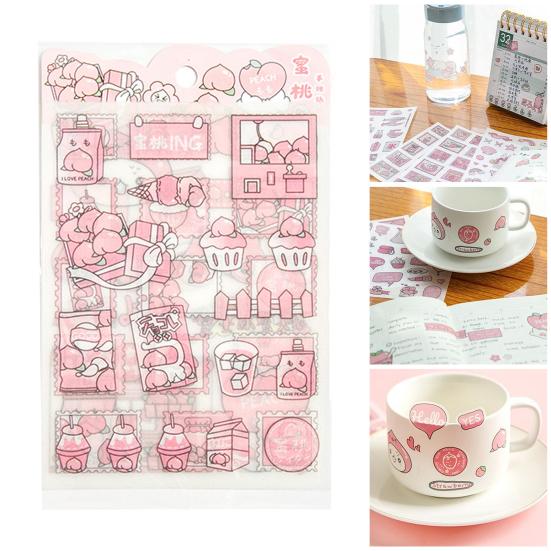 4 листа наклейки в стиле аниме, самоклеящиеся водонепроницаемые ПЭТ, канцелярские принадлежности для скрапбукинга, наклейки с героями мультфильмов для дома