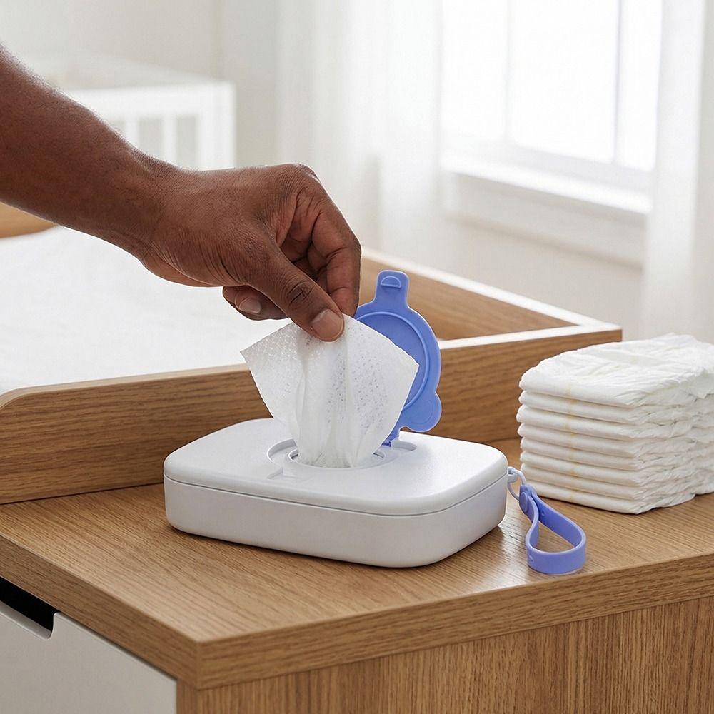 Flip Cover Portable Wet Tissue Box Silicone Seal Wet Wipes Container Crib Accessory