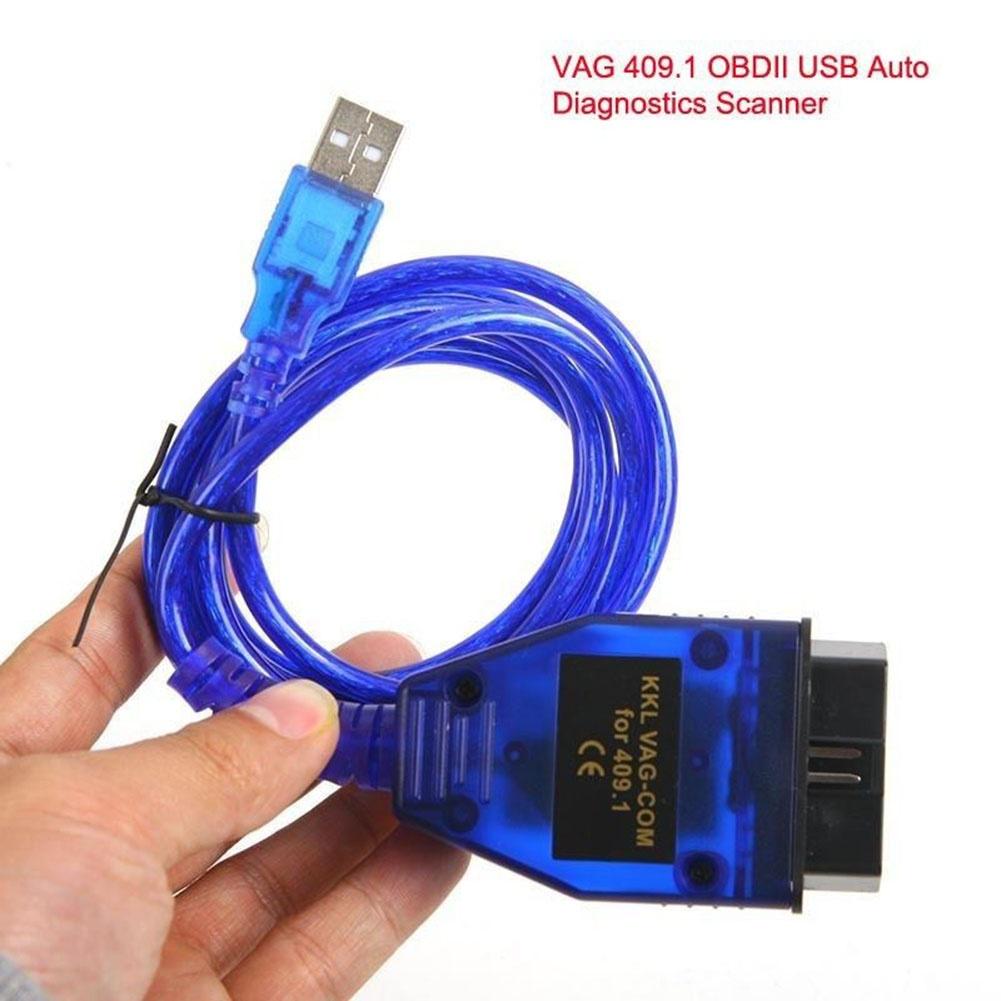 Синий VAG-COM 409.1 OBD2 USB Кабель Авто Сканер Диагностический Инструмент ADM