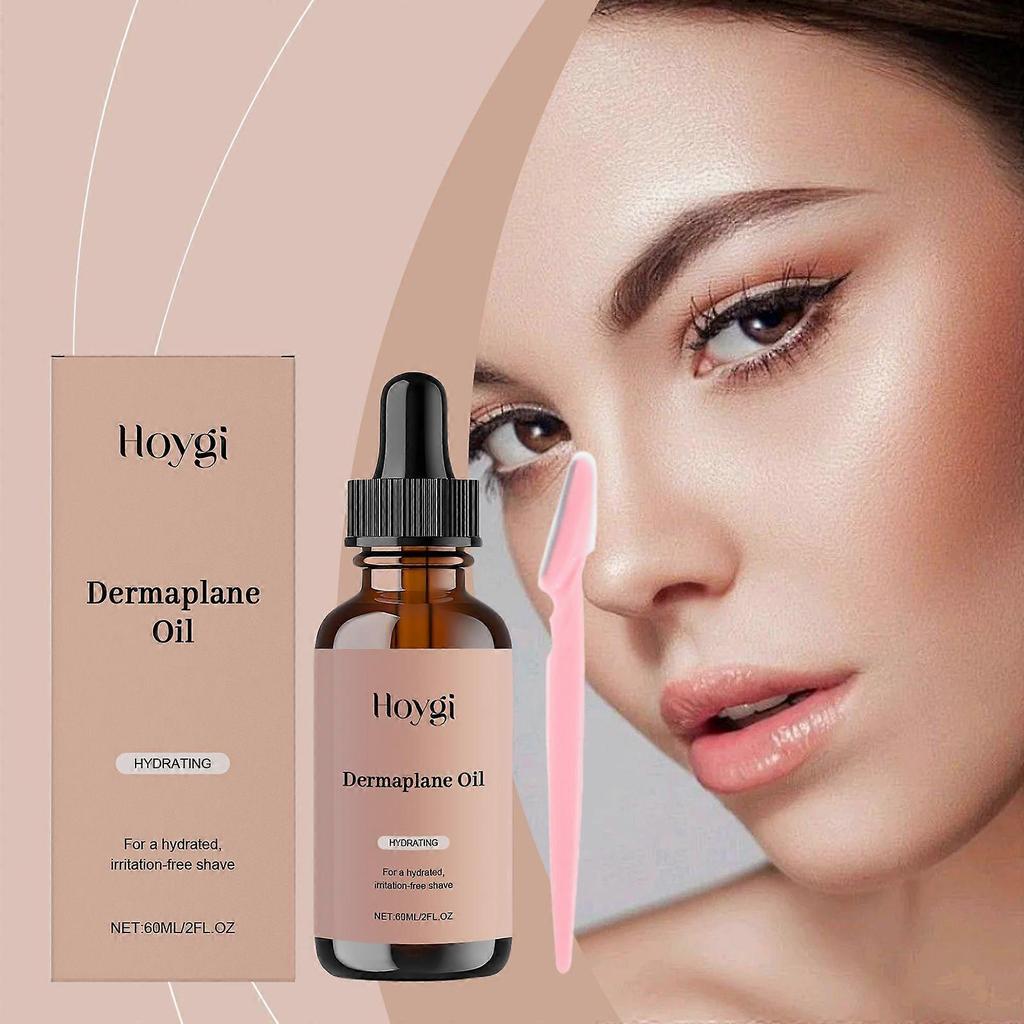 Women's facial moisturizing hair removal oil mild ingredients moisturizing care smooth facial skin hair removal oil 60ML + eyebrow trimmer * 1
