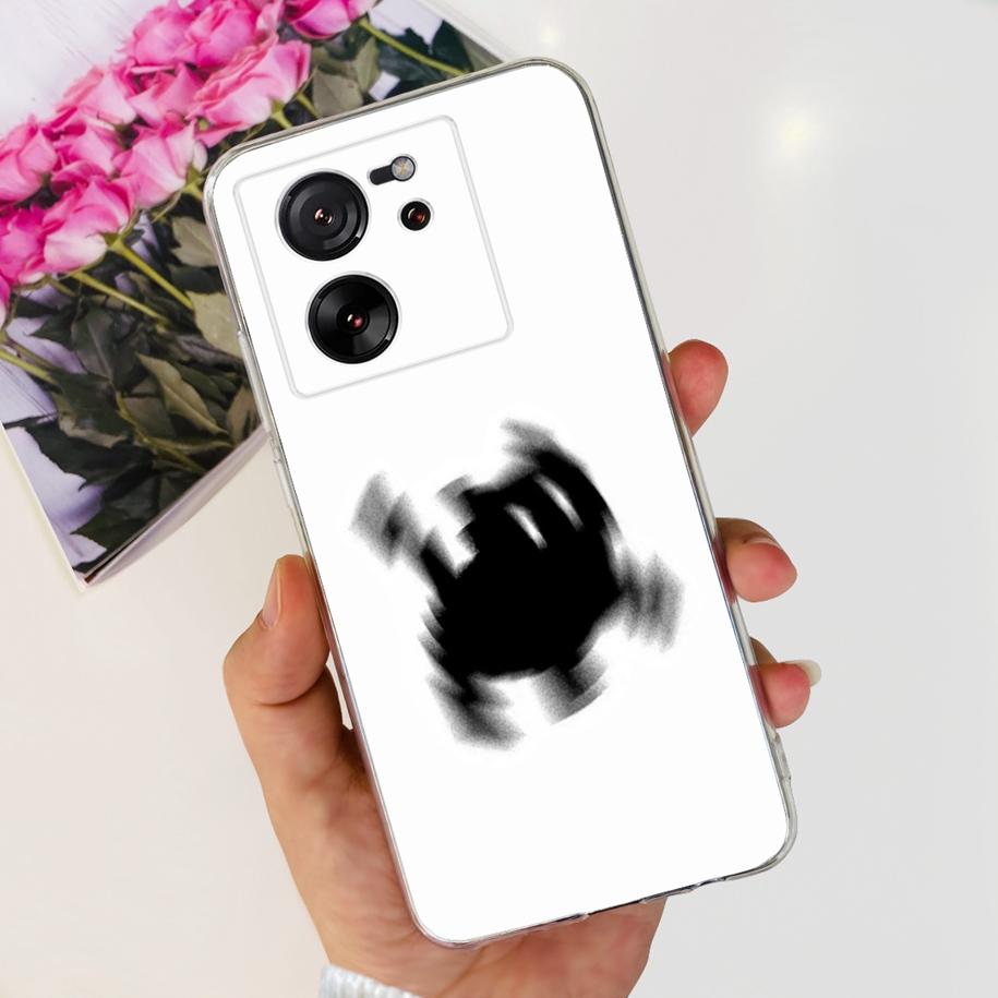 Чехол для Xiaomi 13T Pro Модные цветы Ударопрочный Мягкий силикон Защитный Прозрачный чехол Для чехлов телефона Xiaomi 13T Mi 13TPro Funda