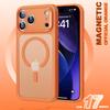 Новый оранжевый чехол для телефона 17 pro max для iPhone 17 AIR 17 PRO Max Магнитный Полупрозрачный Матовый Защита камеры Стеклянная пленка Защитная крышка Magsafe