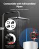 Hot Water Recirculating Pump, 38 LPM, Instant Circulation Circulator Pump System, 3-Speed Control, 100W, AC 220-240V, G3/4 in to G1/2 in Adapter, Cast