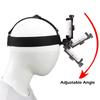 Hands Free Adjustable Head Strap Mount First Person View Phone Holder for Vlogging Cycling Skiing with Smartphone Safety Lanyard