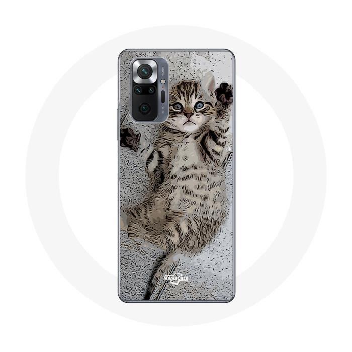 Coque pour Xiaomi Redmi Note 10 Pro chaton Bengal dormir