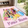 Custom Name Princesses Together Carpet Rug Customizable Soft Washable Anti-Slip Home Living Room Sofa Mats Personalized Rug. 090991