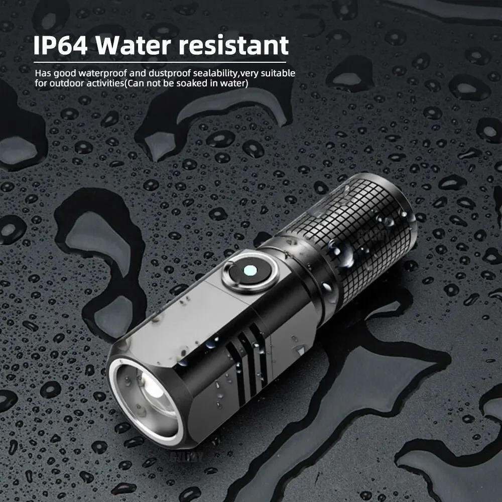 Супер Яркий EDC Фонарик XHP50 USB Фонарь Type-c Перезаряжаемый Зум Рыбалка Фонарь Мощный 3 Режима Освещения Лампа для Кемпинга