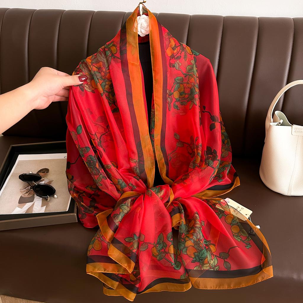 Четыре сезона Мода Пылезащитная Большая Бандана Популярные Шали Шарфы из шелка Yourou НОВЫЙ Роскошный принт Солнцезащитный Пляжное полотенце