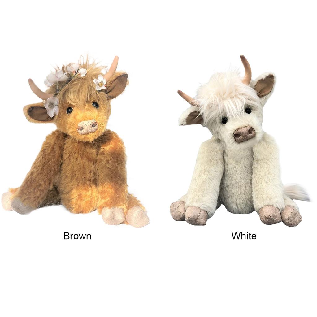 Highland Cattle Plush Doll Plush Cattle Toys Fluffy Cow Plush Pet Cow Toys