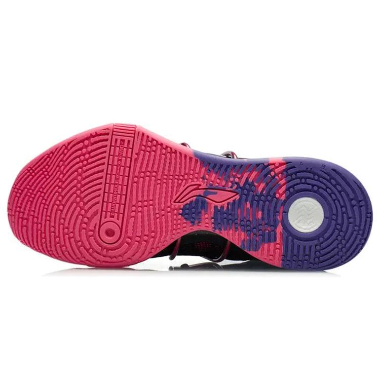 Новые баскетбольные кроссовки LINING Speed 8 Мужские Низкие Черный/Розовый/Фиолетовый ABAR071-2