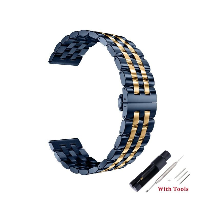 20mm 22mm Stainless Steel Watchband Metal Folding Watch Buckle Watch Band Strap Bracelet Watch Accessories with Tool