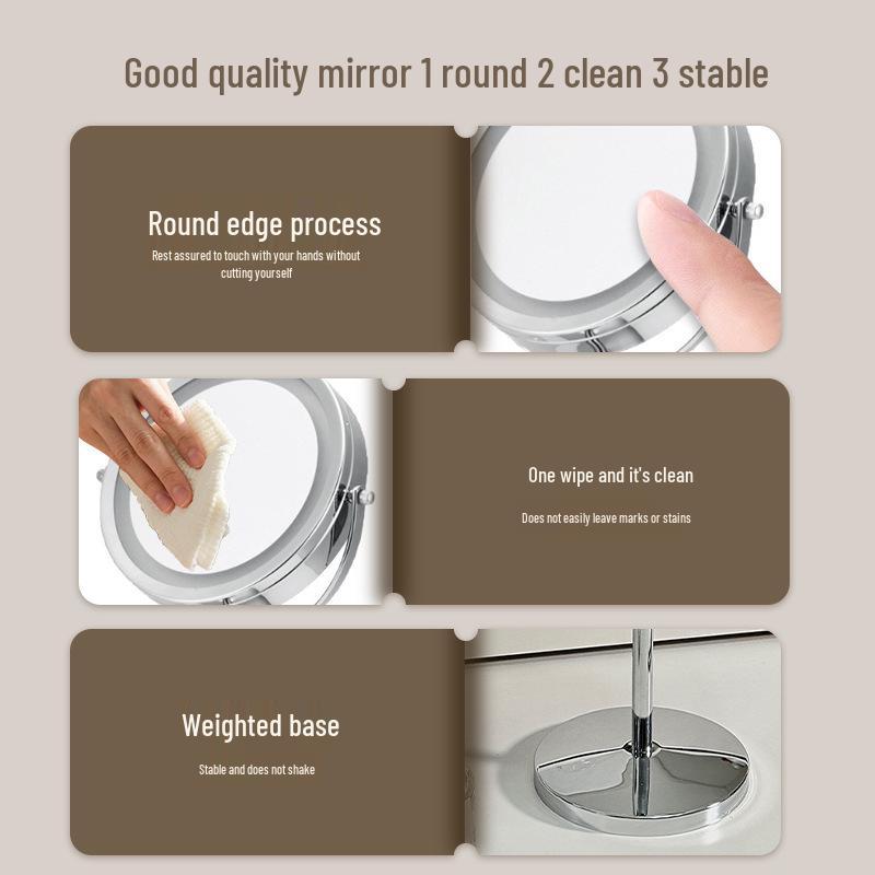 Double-Sided LED Magnifying Makeup Mirror - High-End Desktop Beauty Mirror