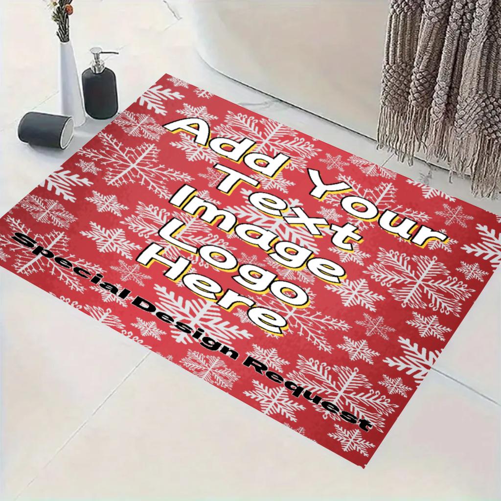 Personalized Doormat Custom Photo Rug Upload Your Logo Photo Soft Custom Rug For Front Door Christmas Gifts Home Decor Rug