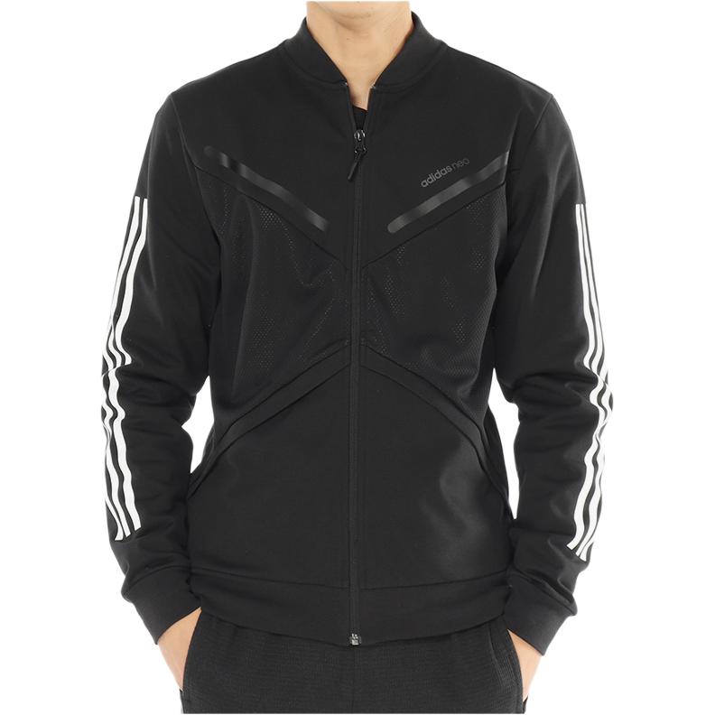 Adidas Neo Xield TT Полосатая Повседневная Спортивная Куртка Мужская Куртка Черная DM4330