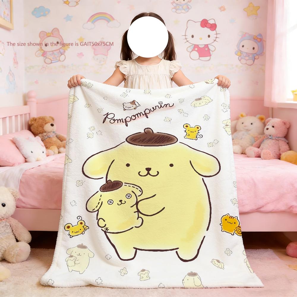 Милое мультяшное одеяло P-PomPom Purin для мягкого пледа на пикник, кровать, диван, домашнюю спальню, уютное, теплое, комфортное