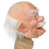 New Halloween Old Man Mask Headgear for Masquerade Party, Old Man Face Wig Props, Latex Mask